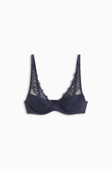 Femmes - Soutien-gorge à armature - DEMI - ampliforme - bleu foncé