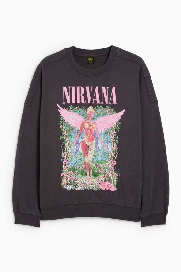 Jóvenes - CLOCKHOUSE - sudadera - Nirvana - gris oscuro