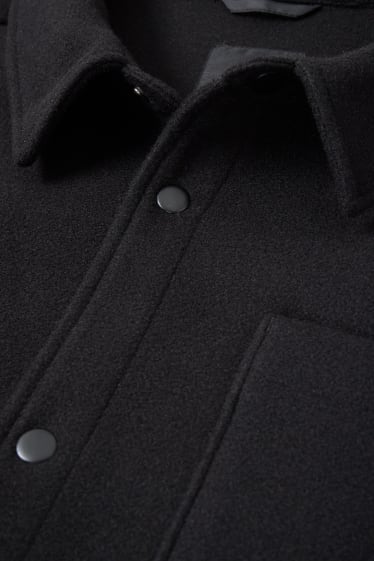 Pánské - CLOCKHOUSE - košilová bunda - černá