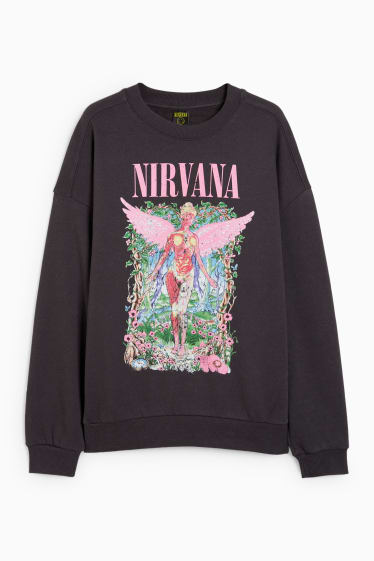Damen - Sweatshirt - Nirvana - dunkelgrau