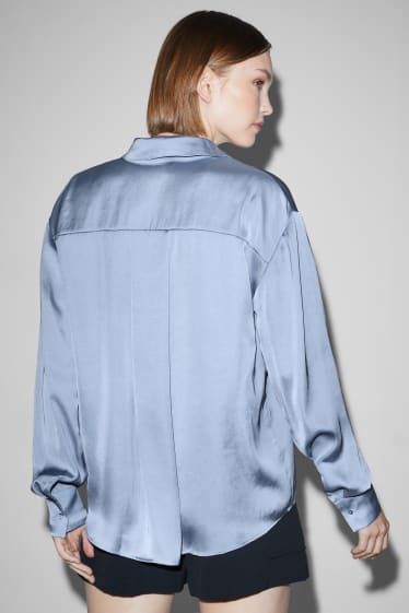 Teens & young adults - CLOCKHOUSE - satin blouse - blue