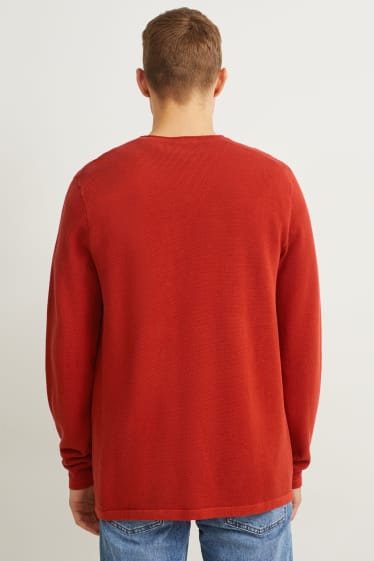 Hommes - Pull - orange foncé