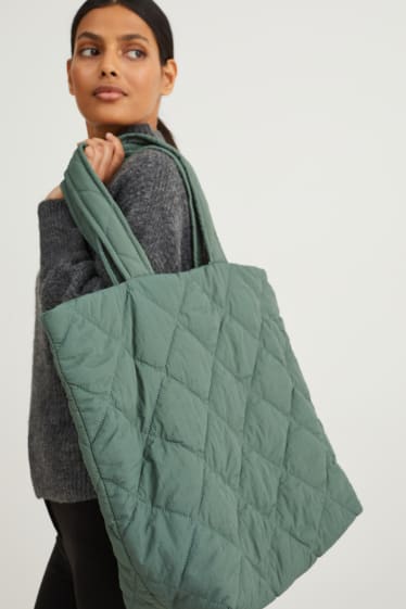 Dames - Shopper - donkergroen