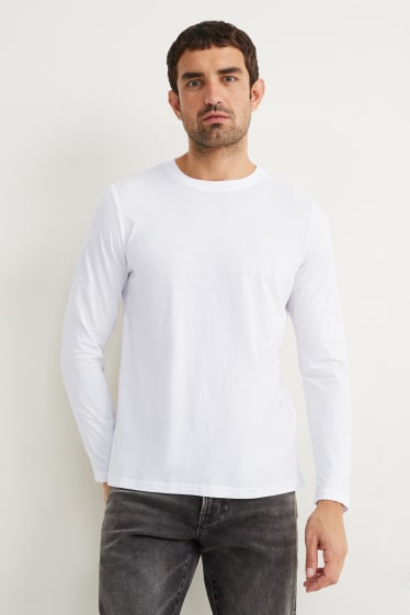 Uomo - Maglia a maniche lunghe - bianco