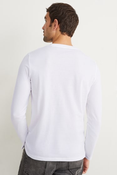 Hombre - Camiseta de manga larga - blanco