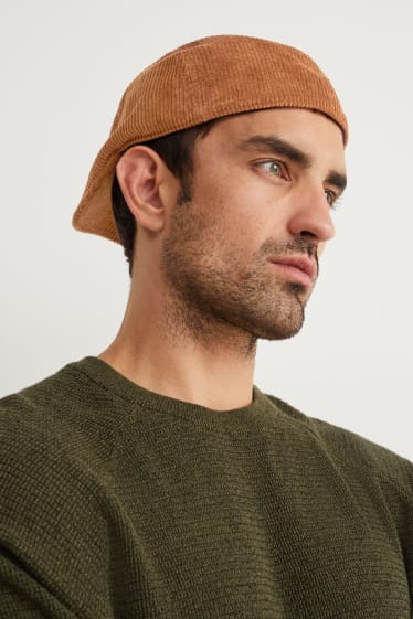 Hommes - Casquette basque en velours - marron