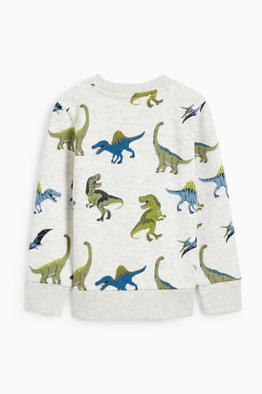 Kinderen: jongens - Dino - sweatshirt - licht grijs-mix