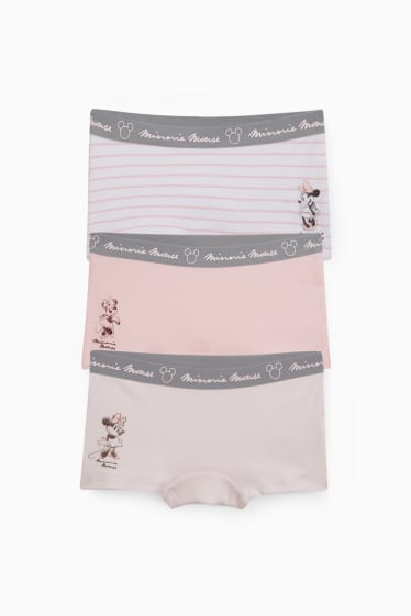 Kinder - Multipack 3er - Minnie Maus - Boxershorts - rosa