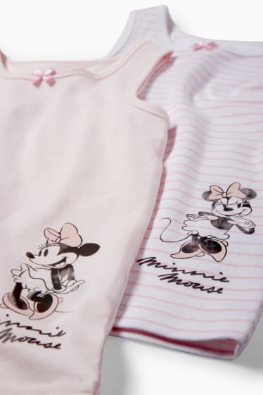 Niños - Pack de 2 - Minnie Mouse - camisetas interiores - rosa