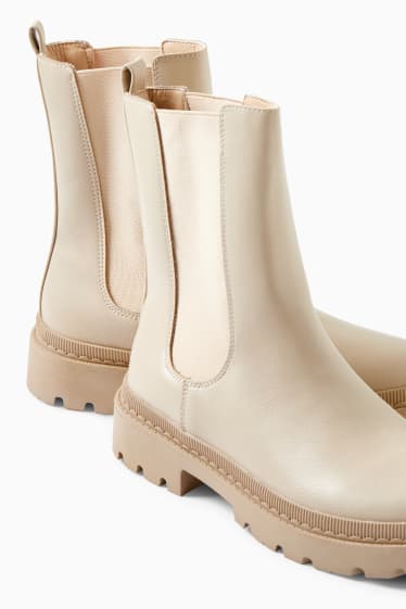 Dames - Boots - imitatieleer - beige