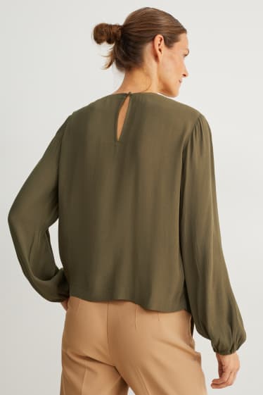 Damen - Business-Bluse - dunkelgrün