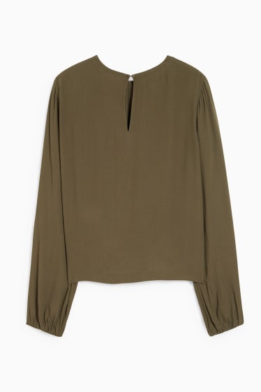 Damen - Business-Bluse - dunkelgrün