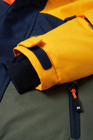 Niños - Chaqueta de esquí con capucha - naranja