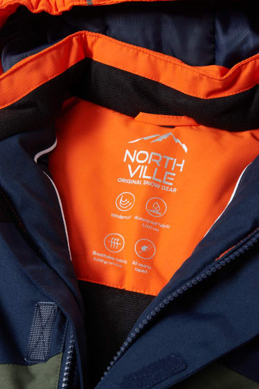 Enfants garçons - Veste de ski à capuche - orange