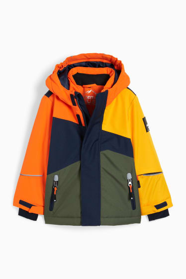 Niños - Chaqueta de esquí con capucha - naranja