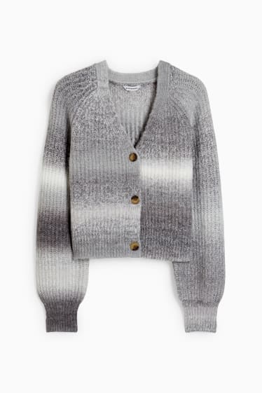 Damen - CLOCKHOUSE - Strickjacke - grau-melange