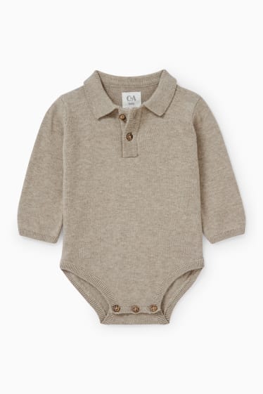 Baby: jongens - Baby-outfit - 2-delig - lichtbruin