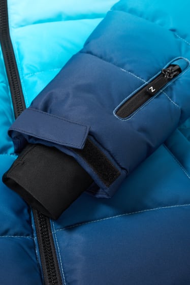 Bambine - Giacca da sci con cappuccio - blu scuro