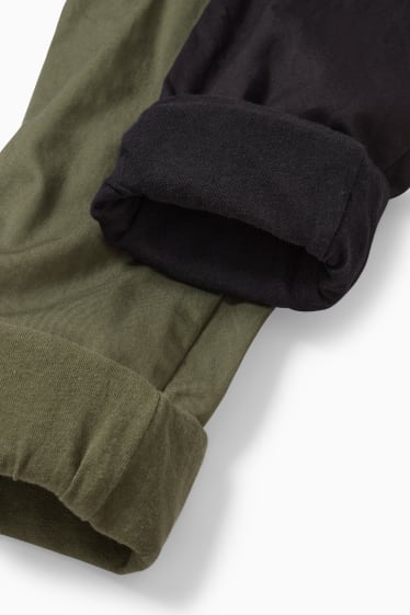 Enfants garçons - Lot de 2 - pantalons chaud style cargo - kaki