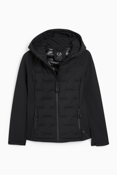 Femmes - Veste softshell à capuche - noir