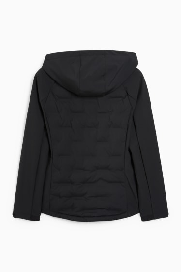 Donna - Giacca soft shell con cappuccio - nero