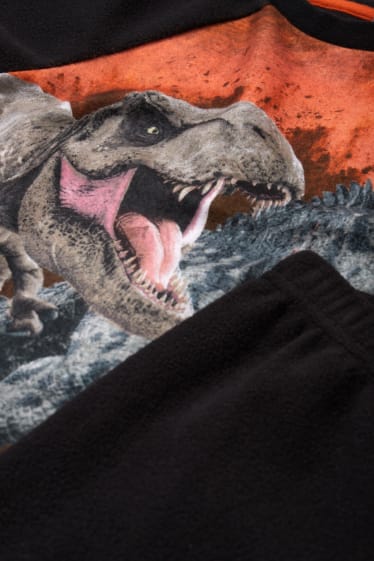 Kinderen - Jurassic Park - fleece pyjama - 2-delig - zwart