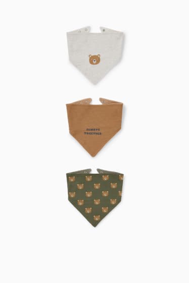 Neonati - Confezione da 3 - bavetta per bebè - beige chiaro