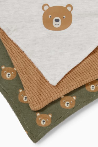 Neonati - Confezione da 3 - bavetta per bebè - beige chiaro