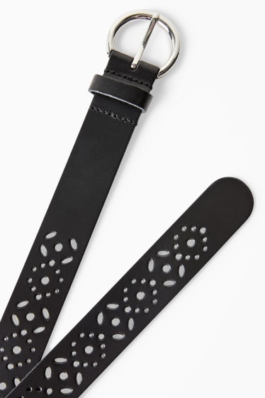 Donna - Cintura di pelle - nero
