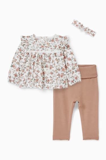 Babys - Baby-outfit - 3-delig - crème wit