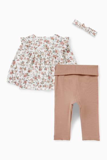 Babys - Baby-Outfit - 3 teilig - cremeweiß