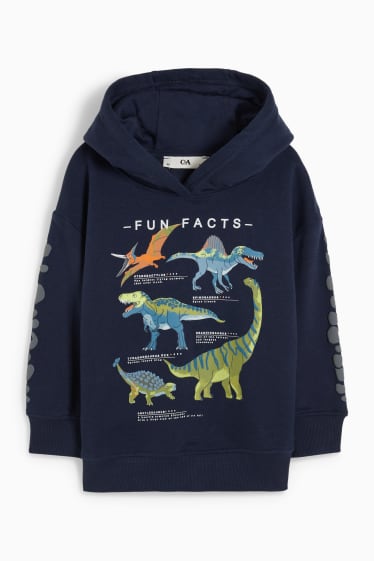 Enfants garçons - Dinosaure - sweat à capuche - bleu foncé