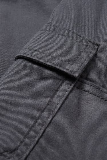 Enfants - Pantalon cargo doublé - gris foncé