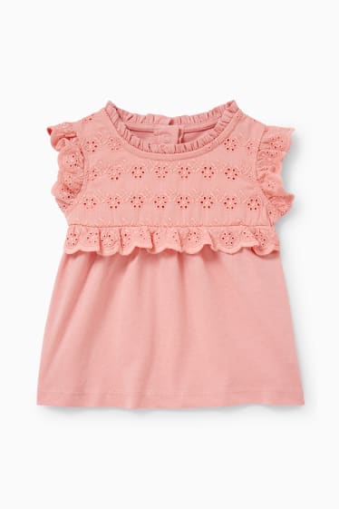 Babys - Baby-outfit - 2-delig - gebloemd - roze