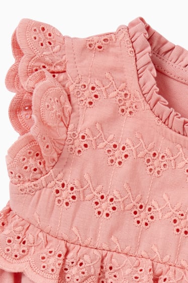 Babys - Baby-outfit - 2-delig - gebloemd - roze