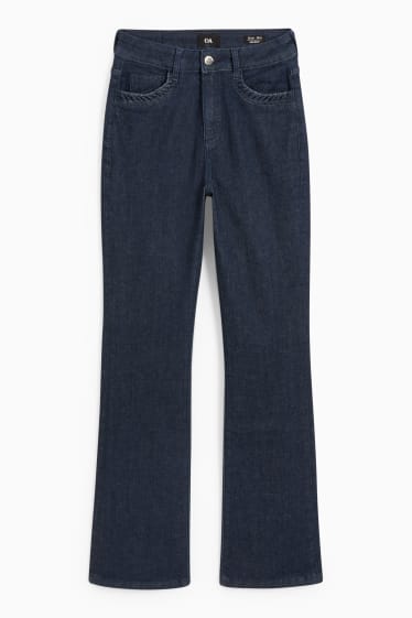 Damen - Bootcut Jeans - High Waist - dunkeljeansblau