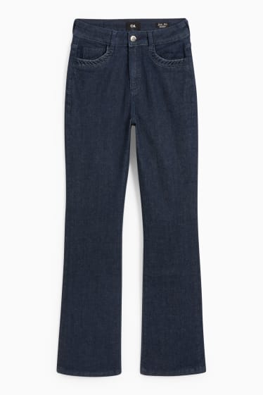 Femmes - Jean bootcut - high waist - jean bleu foncé