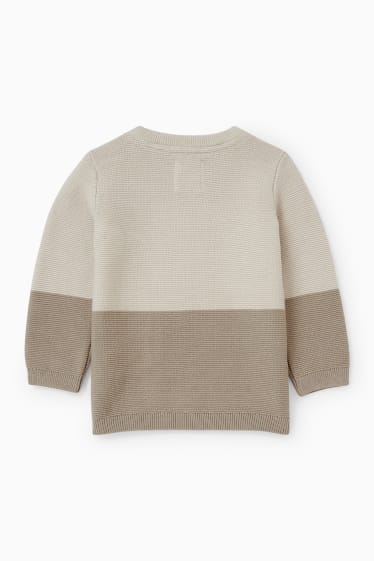 Baby: jongens - Dino - babytruitje - licht beige