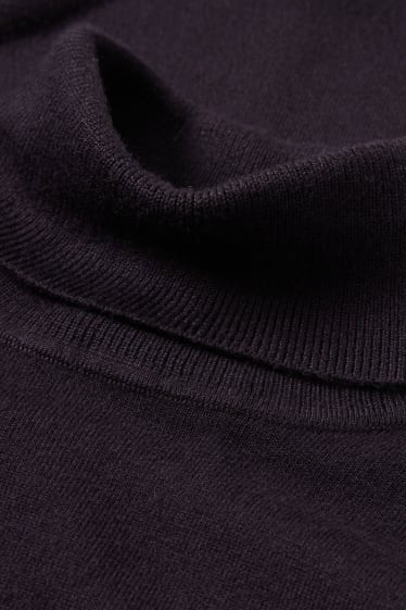 Femmes - Pullover basique à col roulé - noir