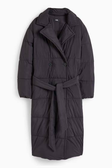 Women - Quilted coat - black