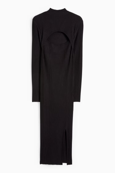 Femmes - Robe fendue - noir