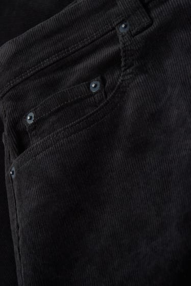 Hombre - Pantalón de pana - regular fit - negro