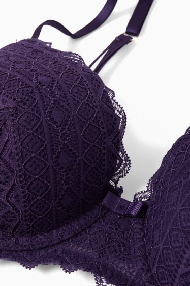 Femmes - Soutien-gorge à armature - ampliforme - violet