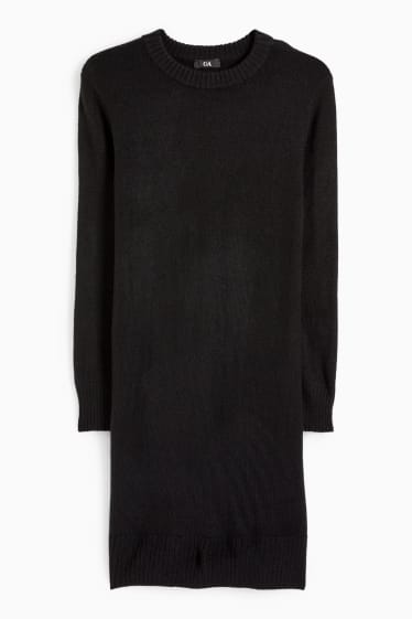 Femei - Rochie din tricot basic - negru