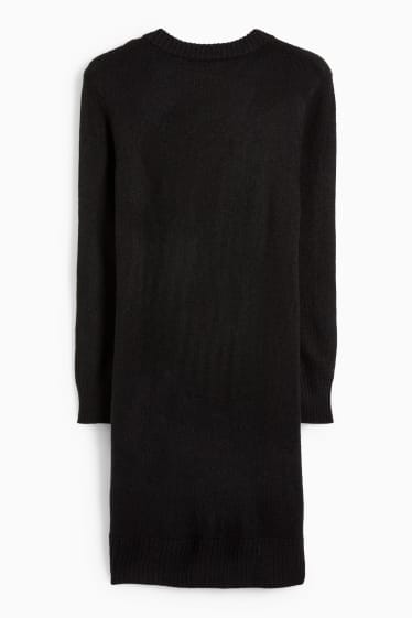 Femei - Rochie din tricot basic - negru