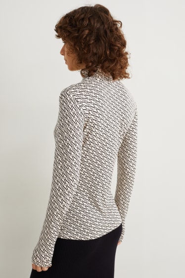 Dames - Basic-coltrui - met patroon - beige