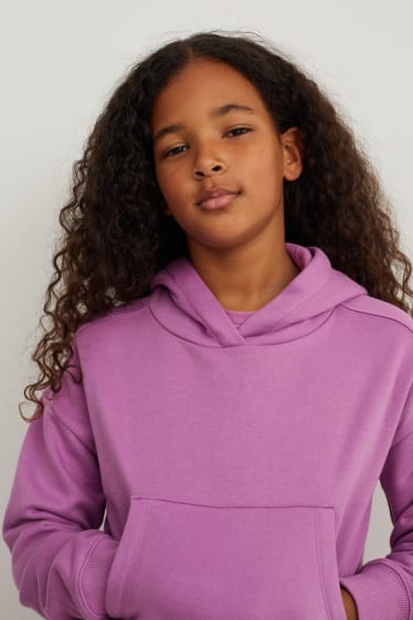 Enfants - Sweat à capuche - rose foncé