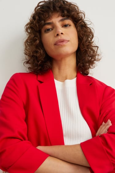 Donna - Blazer - relaxed fit - rosso