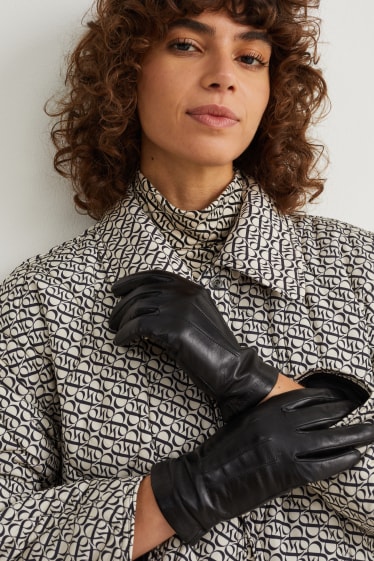 Femmes - Gants en cuir - noir