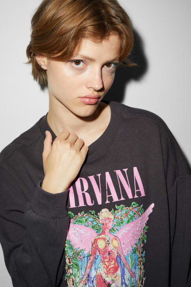 Damen - Sweatshirt - Nirvana - dunkelgrau